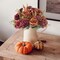 2 Bundles Artificial Fall Flowers 2 Colors Fake Roses Silk Bouquets with Hydrangea Autumn Faux Flowers Arrangements for Home Fall Wedding Table Centerpieces Party Decor (Orange and Red)